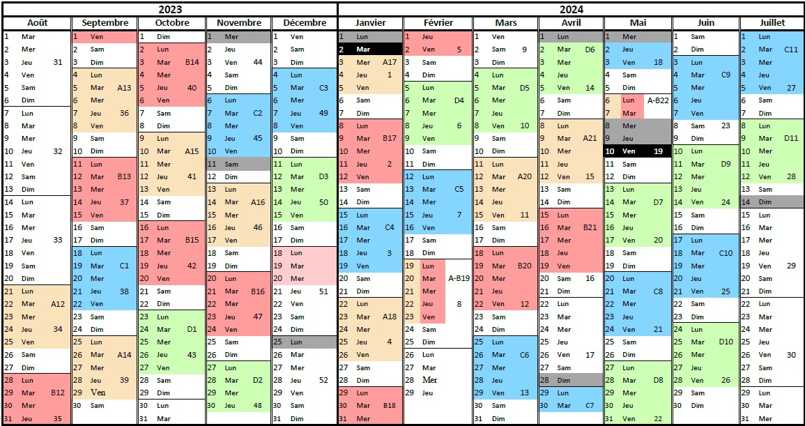 Calendriers d